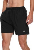 Men'S Running Workout Shorts Summer Quick Dry Lightweight Athletic Sports Training Shorts with Zipper Pocket