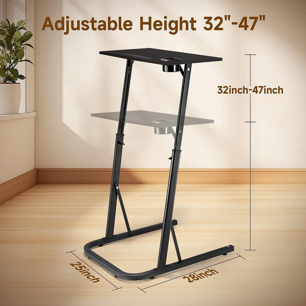Adjustable Standing Desk for Walking Pad Treadmill, Desk for Bike/Cycling, Stand Table for Treadmill Walking Pad, Bike/Walking Pad/Treadmill Trainer Desk Stand, Attachment, Bar for Walking Pad