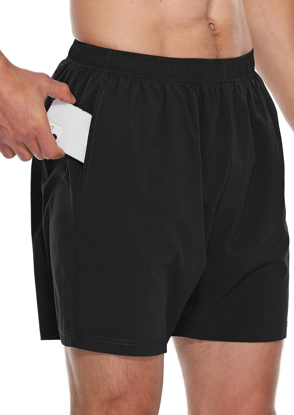 Men'S Running Workout Shorts Summer Quick Dry Lightweight Athletic Sports Training Shorts with Zipper Pocket