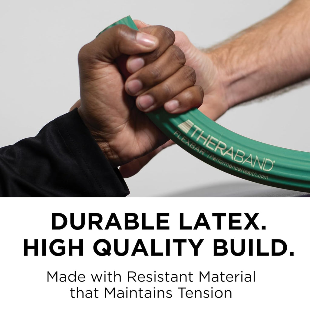Flexbar Resistance Bar, Medium, Green Flex Therapy Bar for Physical Therapy, Wrist & Forearm Exercise Equipment, Non Slip Grip, Compact Design