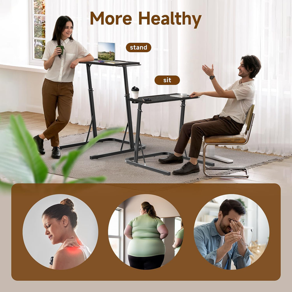 Adjustable Standing Desk for Walking Pad Treadmill, Desk for Bike/Cycling, Stand Table for Treadmill Walking Pad, Bike/Walking Pad/Treadmill Trainer Desk Stand, Attachment, Bar for Walking Pad