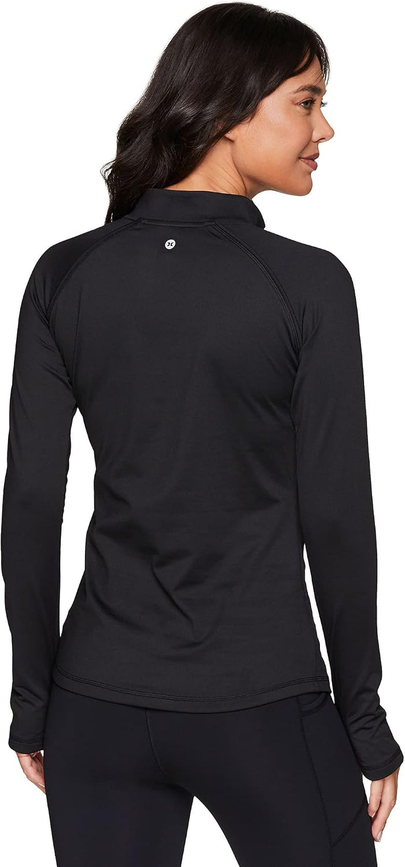 Active Women'S Lightweight Mock Neck Fleece Lined Zip up Pullover Athletic Running Shirt