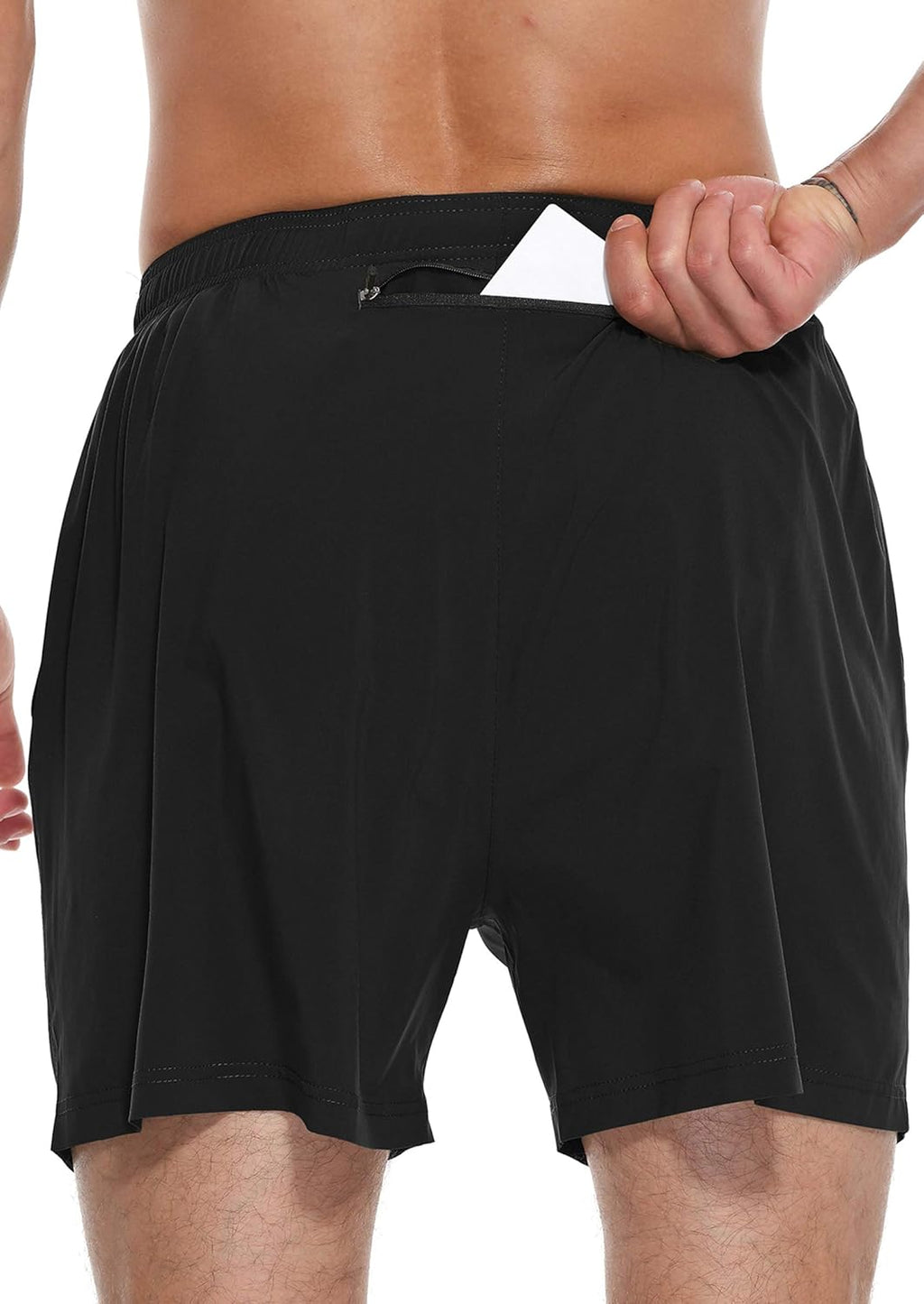 Men'S Running Workout Shorts Summer Quick Dry Lightweight Athletic Sports Training Shorts with Zipper Pocket