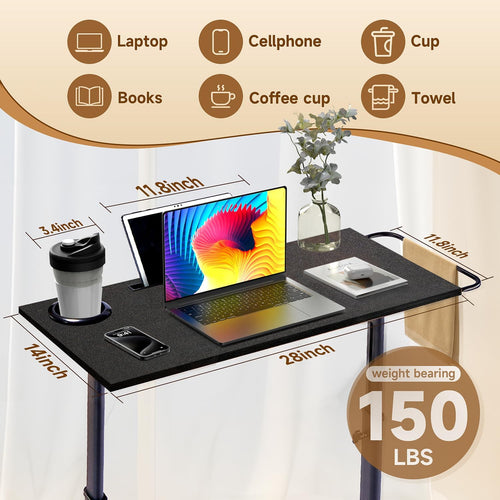 Adjustable Standing Desk for Walking Pad Treadmill, Desk for Bike/Cycling, Stand Table for Treadmill Walking Pad, Bike/Walking Pad/Treadmill Trainer Desk Stand, Attachment, Bar for Walking Pad